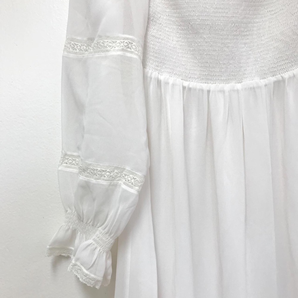 Aritzia Wilfred Tempest Chiffon Midi Grace Dress Women's M $168 Minimalist - Picture 2 of 5